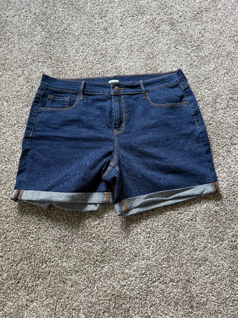 Dark Wash Old Navy Jean Shorts w/ Rolled Cuffs